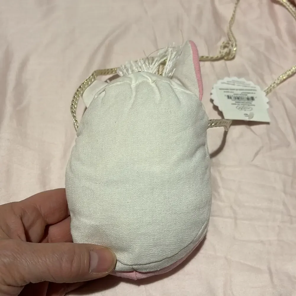 Mud Pie toddler plush unicorn purse zipper closure gold short strap nwt perfect
